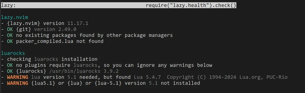 checkhealth
