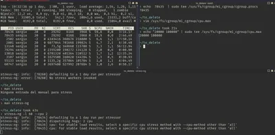 Ejemplo de uso de cgroups para limitar el uso de CPU